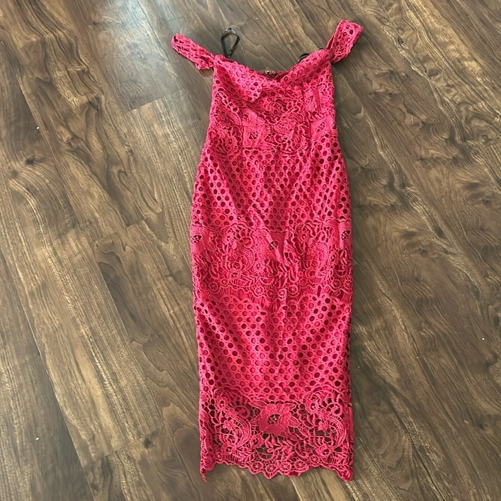 Pink Lace Missguided Dress